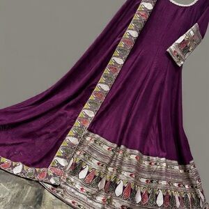 Elegant Purple Women's anarkali gown